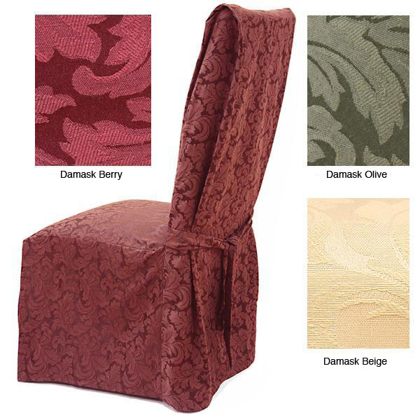 Damask Dining Chair Covers (Set of 2)  