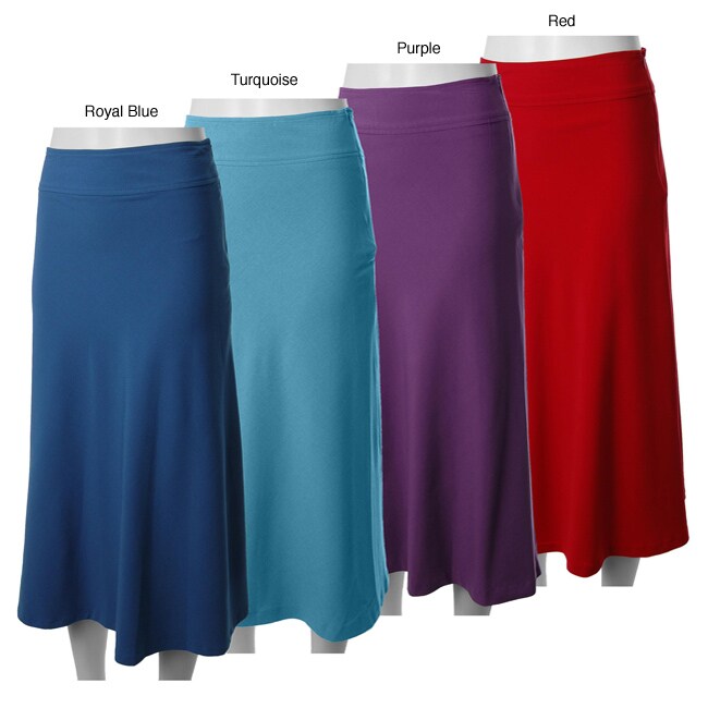 Adi Designs Women's Flowy A-line Easy-care Skirt - 12254660 - Overstock ...