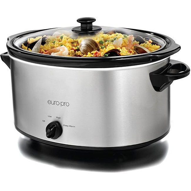 Euro Pro Stainless Steel 7quart Slow Cooker (Refurbished) Free