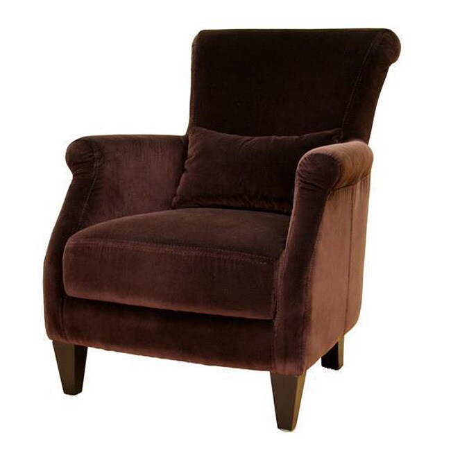 Velvet-like Dark Brown Club Chair - Free Shipping Today - Overstock.com