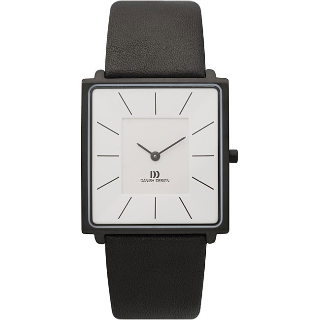 Danish Design Men's Ultra-slim Square Black Titanium Watch - 12255958 ...