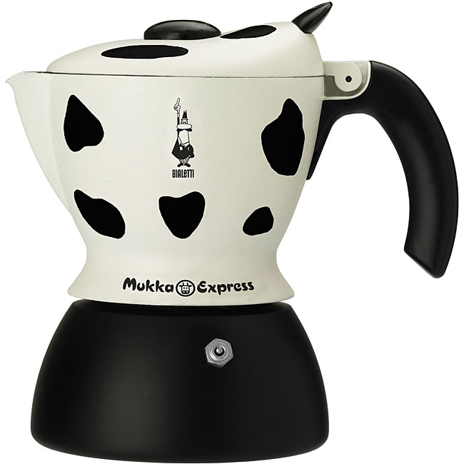 Bialetti 06989 Mukka Express Cow Print Cappuccino Maker Free Shipping
