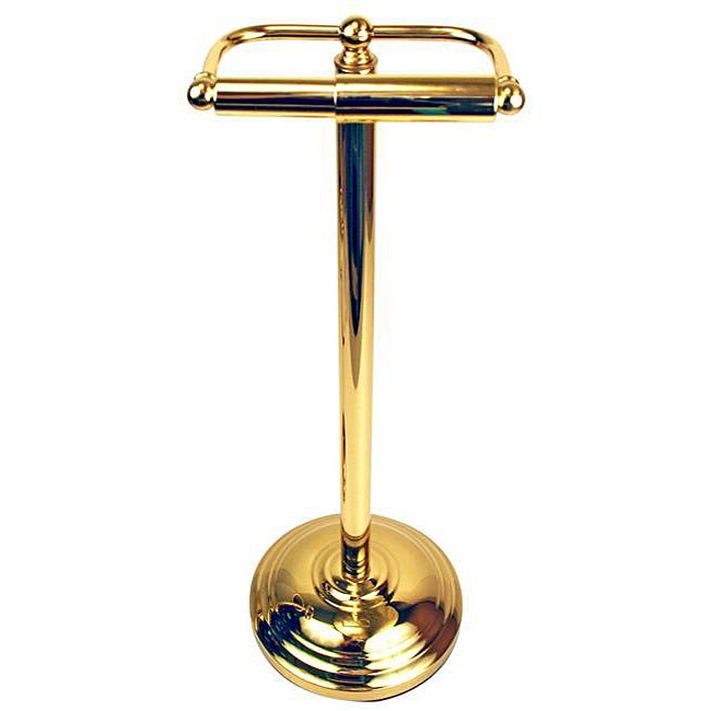 Moen Brighton Polished Brass Pedestal Toilet Paper Holder Free