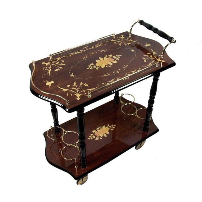 Sorrento Italian-style Inlaid Serving Cart