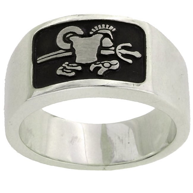 Sterling Silver Armor of God Band Ring  