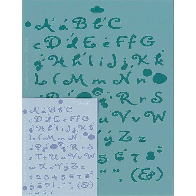 Blue Hill Studios Carnival 4 piece Lettering Stencils Set