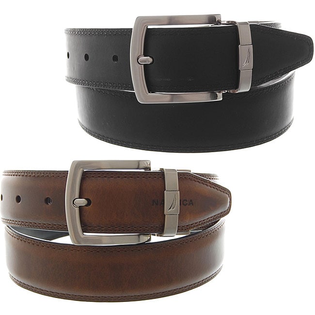 Nautica Men's Reversible Genuine Leather Belt - Free Shipping On Orders ...