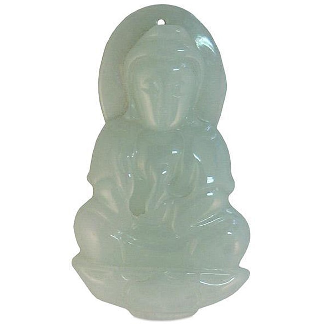 Handmade Green Jade Buddha Pendant (Thailand)  