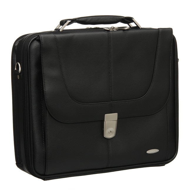 Samsonite Leather Laptop Briefcase - 12268518 - Overstock.com Shopping ...