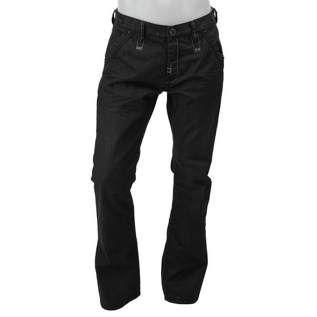 Lordz and Legend Men's Wax Coated Denim Jeans - Free Shipping Today ...