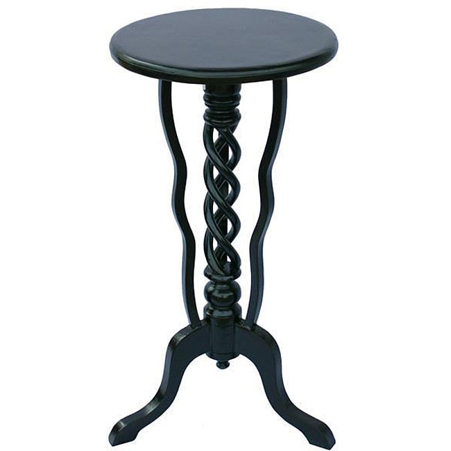 Teak Wood Round top 3 leg Spiral Accent Table (Thailand)