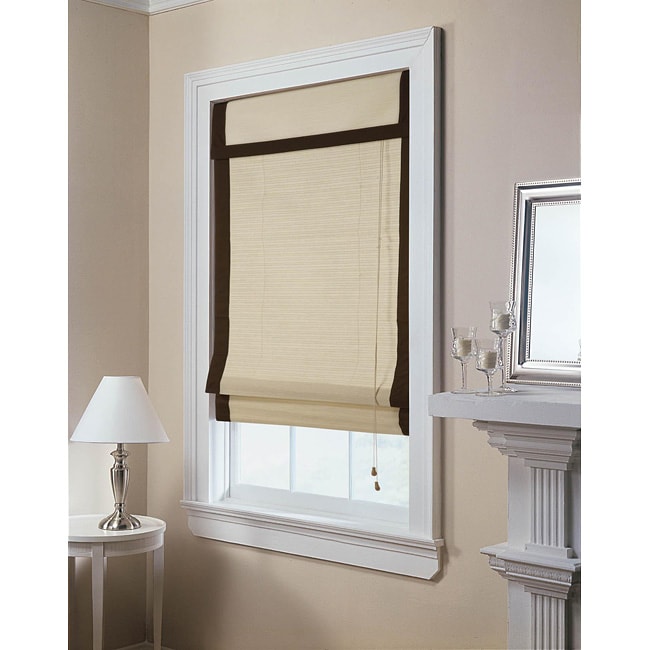 Cream Jute Roman Shade (35 in. x 64 in.)  