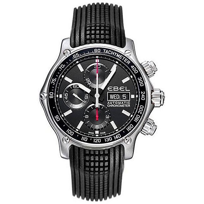 Shop Ebel 1911 Discovery Men's Rubber Strap Chronograph Watch - Free ...