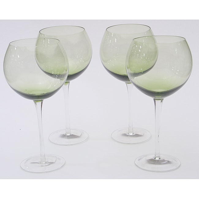 Certified International Olive Green 28 Oz Red Wine Glasses Set Of 8