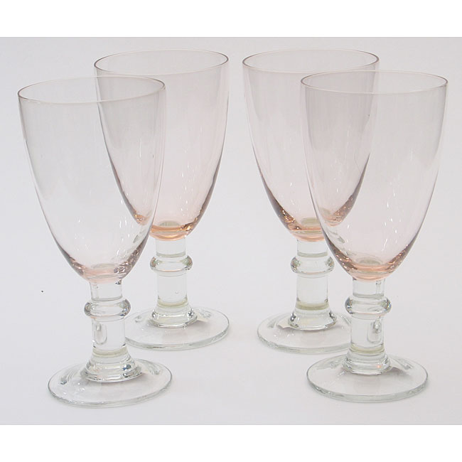 Certified International Pink 16 Oz Goblets Set Of 8 Free Shipping
