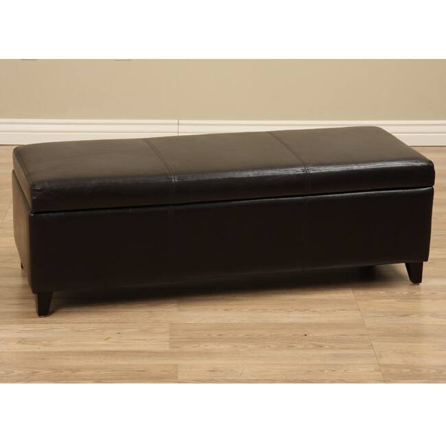 Sharon Faux Leather Storage Bench