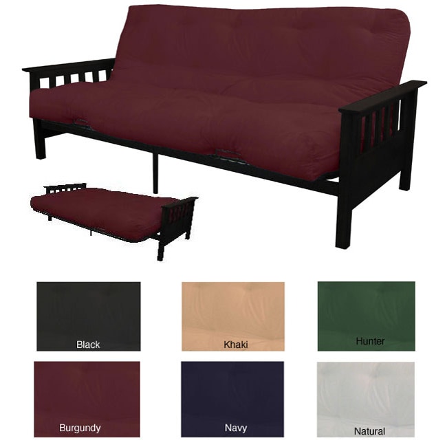 Provo Black finish Full size Mission style Futon Set  