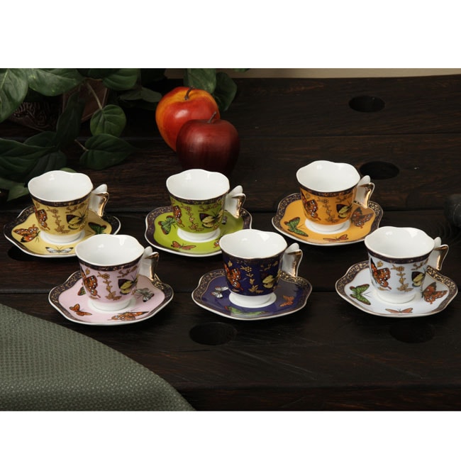 Shop Classic Coffee & Tea by Yedi Butterfly Collection Tea Set ... Shop Classic Coffee & Tea by Yedi Butterfly Collection Tea Set ...