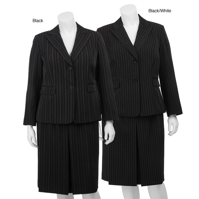 John Meyer Women's Plus Size Notch Collar Two-piece Skirt Suit ...