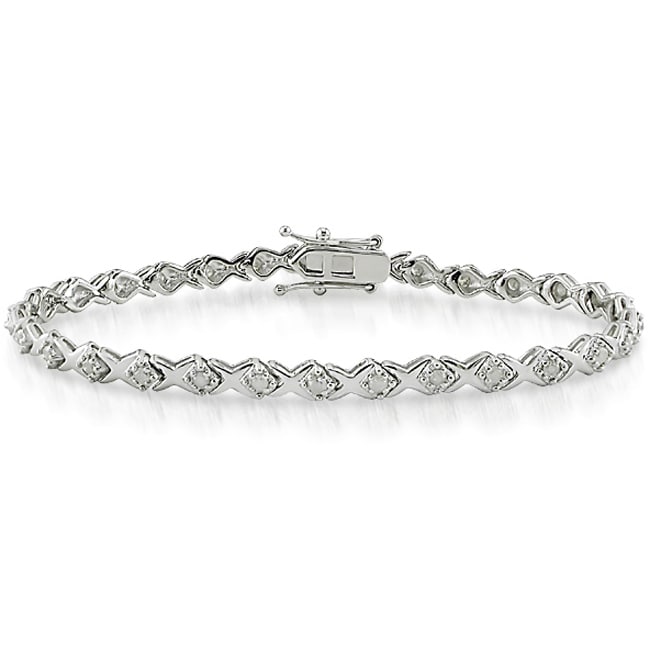 Sterling Silver 1ct TDW Diamond Tennis Bracelet (J K, I3)