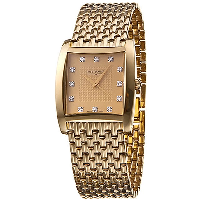 Wittnauer Mens Metropolitan Goldplated Watch  