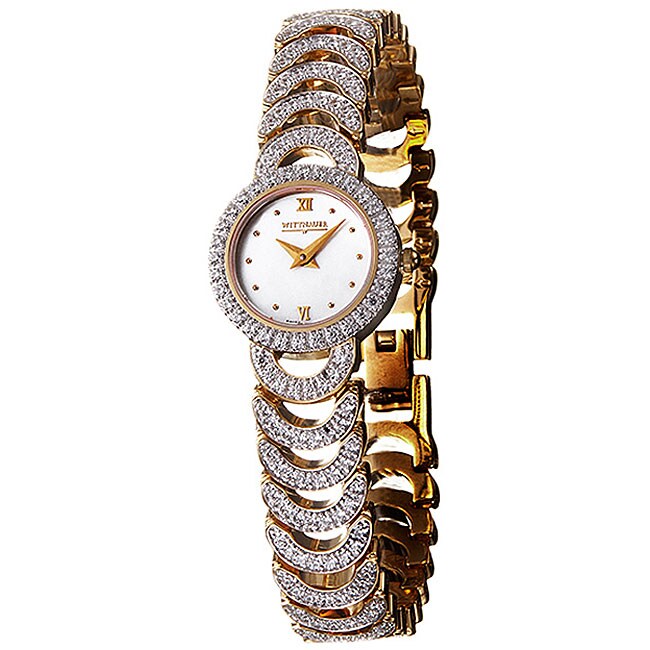 Wittnauer Women's Crystal Goldplated Quartz Watch Free Shipping Today