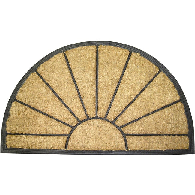 Sun Halfround Door Mat (1'6 x 2'6) Free Shipping On Orders Over 45