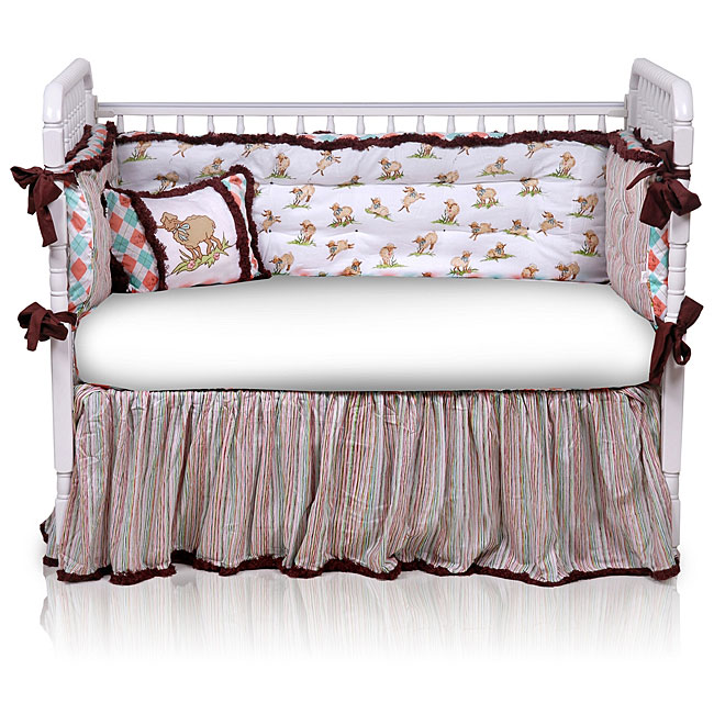 Little Lambinates 4 piece Little Lamb Crib Bedding Set  