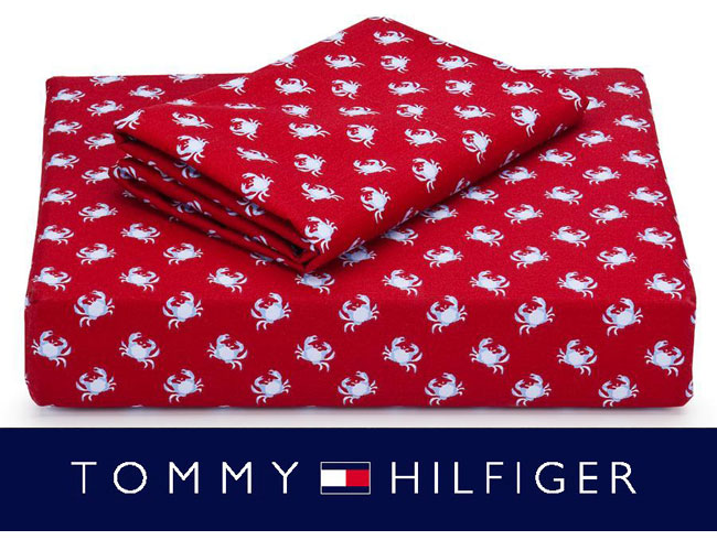 Tommy Hilfiger Block Island Crab 200 Thread Count Sheet Set (Twin ...