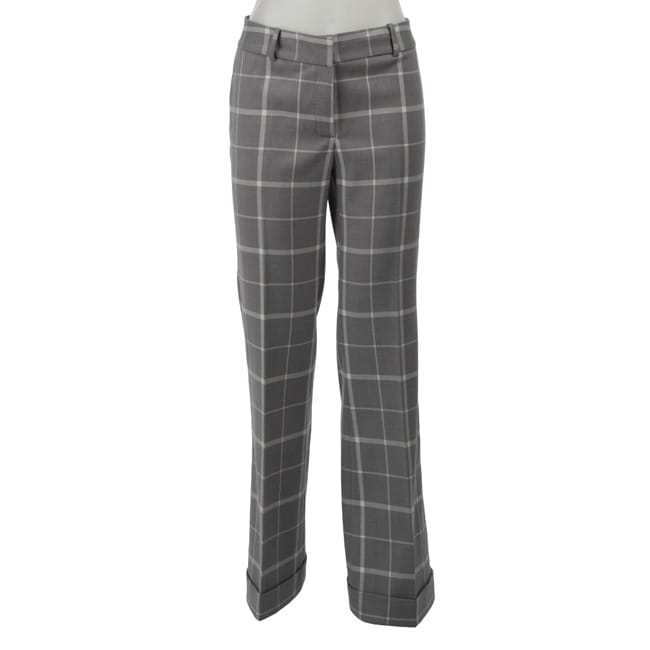 Focus 2000 Women Grey Plaid Pants - 12307190 - Overstock.com Shopping ...
