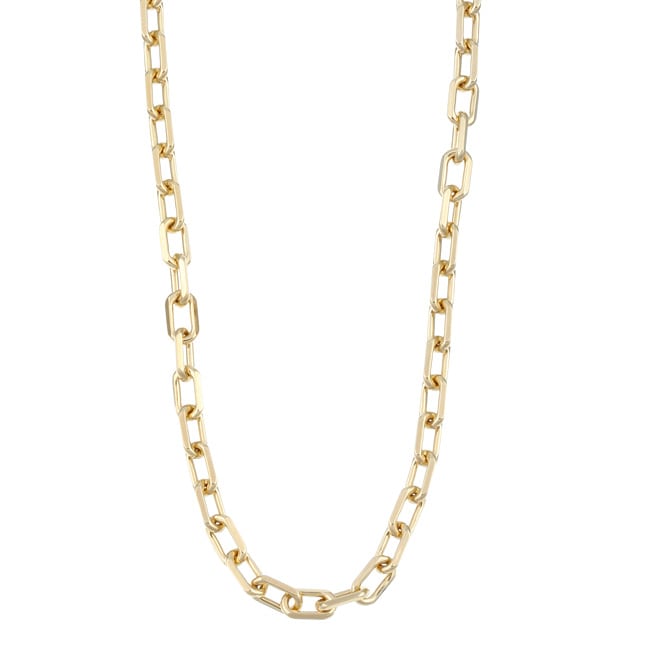 14k Gold over Silver 22 inch Boston Link Chain  