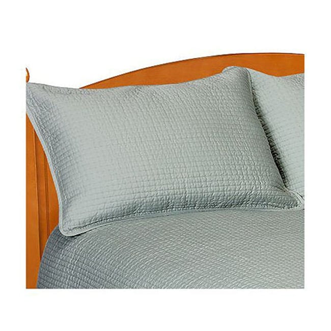 Northern Nights Slate Blue Cotton Quilted 3piece Bedspread Set Free