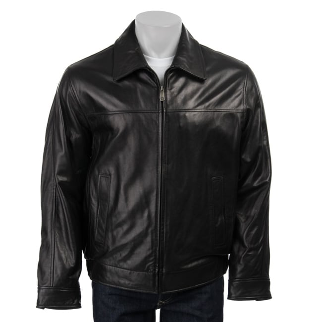 Dockers Men's Leather Bomber Jacket - 12313858 - Overstock.com Shopping ...