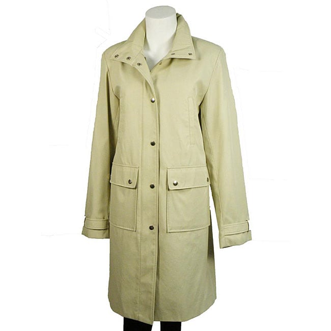 Nicole Womens Cream Lightweight Overcoat  