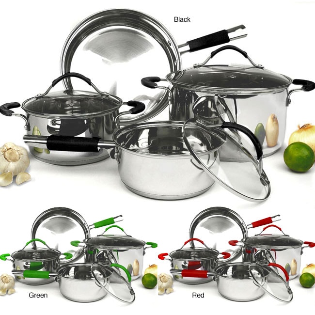 cook pro 7 piece 18 10 stainless steel cookware set