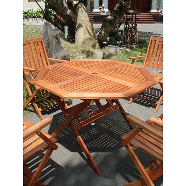 Eucalyptus Wood Octagonal Dining Table Free Shipping Today