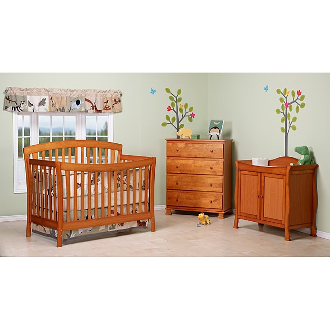 DaVinci Rivington 4 in 1 Crib with Toddler Rail in Oak  