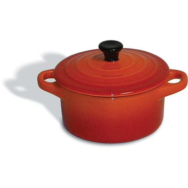 Paderno Orange Round Lidded Mini Dutch Oven  