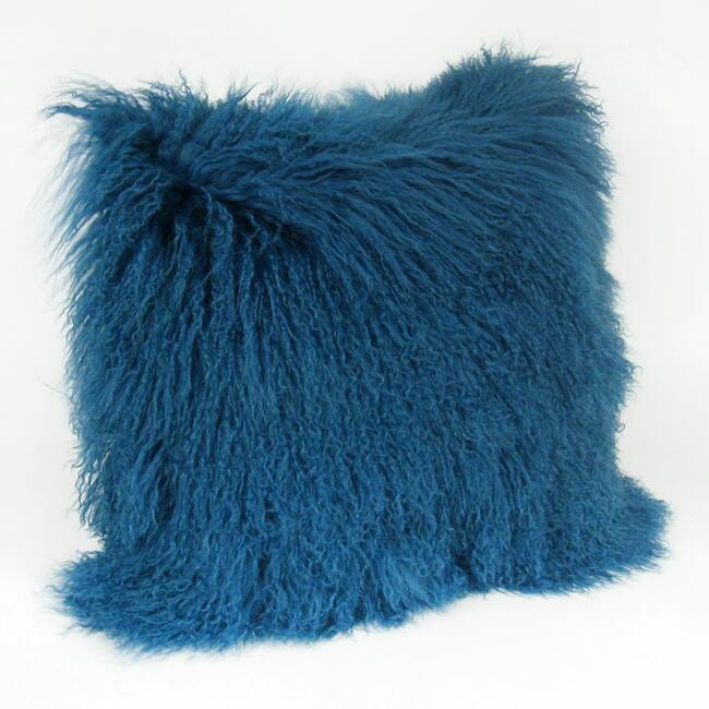 Mongolian Sheepskin Decorative Throw Pillow