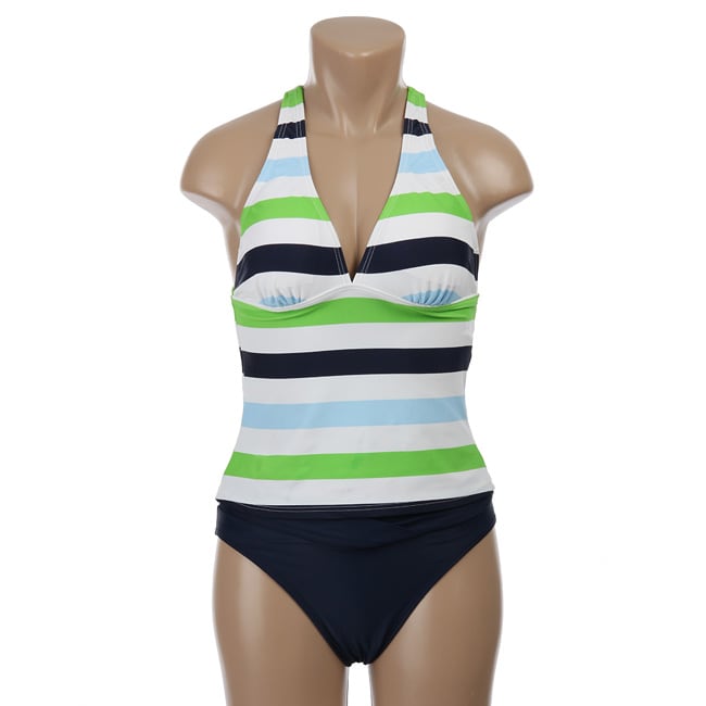 Tropical Honey Womens Stripe Tankini  