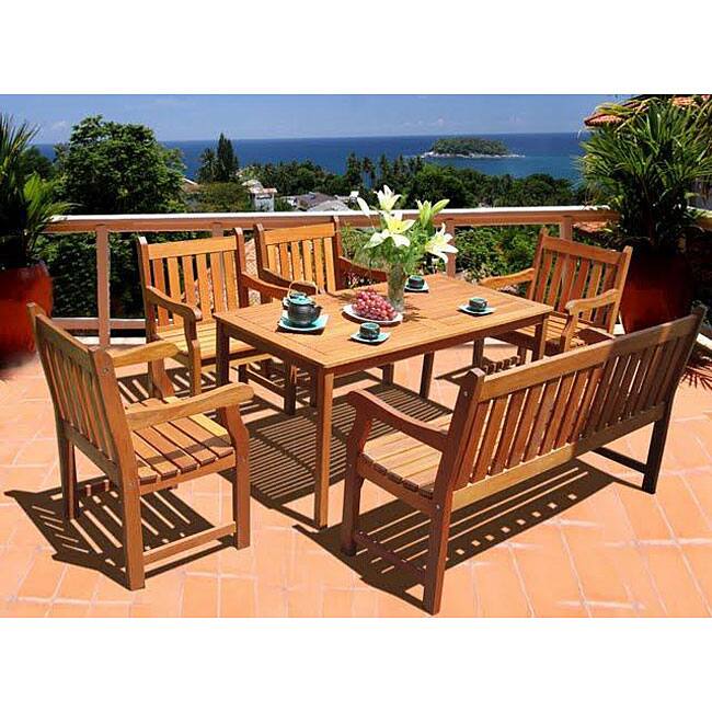 Softcross 6-piece Eucalyptus Dining Set