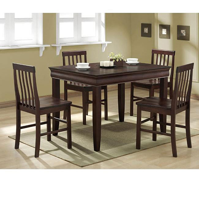 Espresso 5-piece Wood Dining Set - 12338508 - Overstock.com Shopping ...