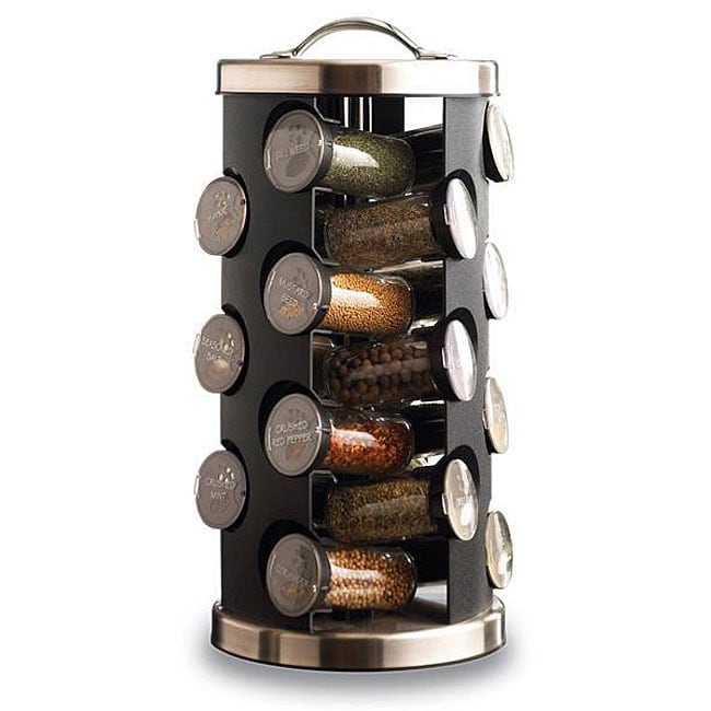 Spice Jar Rack with 12 Glass Jars - On Sale - Bed Bath & Beyond - 16814598