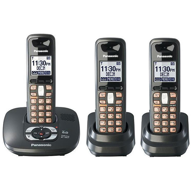 Panasonic KX TG6433T Dect 6.0 3 handset Phone Set (Refurbished 