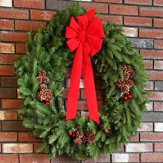 Classic Fresh-cut Maine Balsam 36-inch Wreath - Free Shipping Today ...