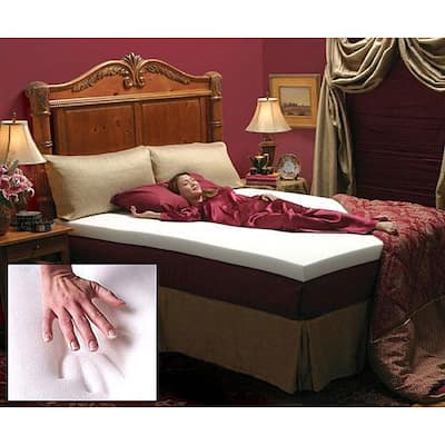 Memory Foam 4-inch Mattress Topper with 2 Contour Pillows