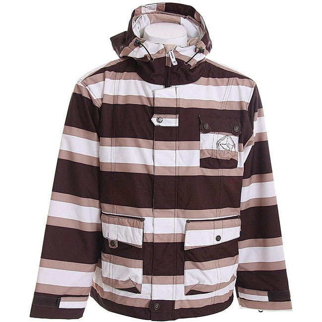 Sessions Foxtrot Mens Java Stripe Snowboard Jacket 