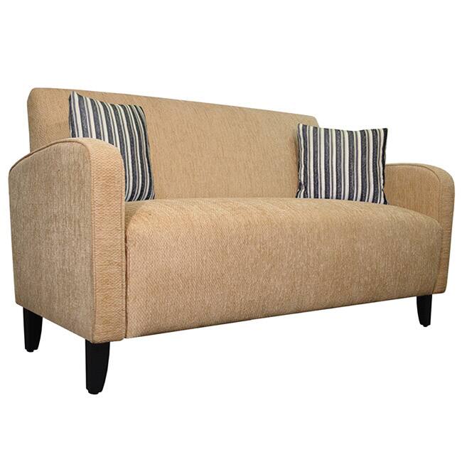 Gabi Apartment-size Khaki Chenille Microfiber Sofa