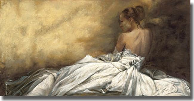 Andrea Bassetti Eleganza in Bianco Stretched Canvas 