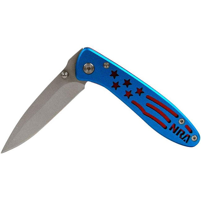 Stars and Stripes Aluminum Handle NRA Knife  